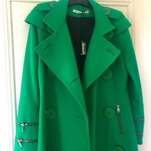 NWT Italian Wool Emerald coat sz 42 / 12 Gorgeous